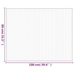vidaXL Tapis rectangulaire gris 80x100 cm bambou