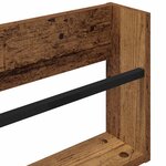 vidaXL Étagère à magazines avec étagère Bois ancien 100 x 12 x 30 cm