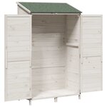 vidaXL Abri de jardin Blanc 106 5 x 56 x 176 cm Bois de Sapin Massif