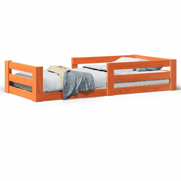 vidaXL Cadre de lit sans matelas cire marron 80x200 cm bois pin massif