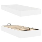 vidaXL Cadre de lit avec matelas Blanc pur 80 x 200 cm Faux cuir