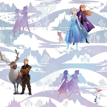 Kids at Home Papier peint Frozen Scene Violet