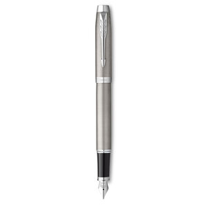PARKER IM ESSENTIEL Stylo plume  Acier  Plume moyenne  encre bleue  Coffret cadeau