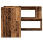 vidaXL Bureau d'angle vieux bois 200 5x50x76 cm bois d'ingénierie