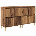 vidaXL Buffets 2 Pièces Bois Ancien 60 x 35 x 70 cm Bois d'ingénierie