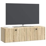 vidaXL Meuble TV mural 98 x 31 x 30 cm Chêne Sonoma Bois d'ingénierie