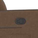 vidaXL Fauteuil inclinable Marron Tissu