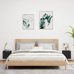 vidaXL Meubles TV muraux avec lumières LED 2 Pièces noir 30 5x35x30 cm