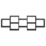 vidaXL Étagère murale noir 129x18x42 cm bois d'ingénierie