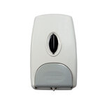 Distributeur savon q-connect manuel indicateur niveau 1000ml coloris blanc/gris 235x135x95mm