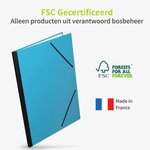 ACROPAQ Carton à dessin A2- 52 x 72 cm  XXL Grand  Avec fermeture élastique  Dos extensible pour plus d'espace- Turquoise