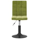 vidaXL Chaises pivotantes à manger lot de 6 vert clair velours