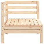 vidaXL Canapé d'angle de jardin bois de pin massif