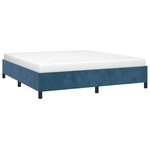 vidaXL Cadre de lit sans matelas bleu foncé 180x200 cm velours