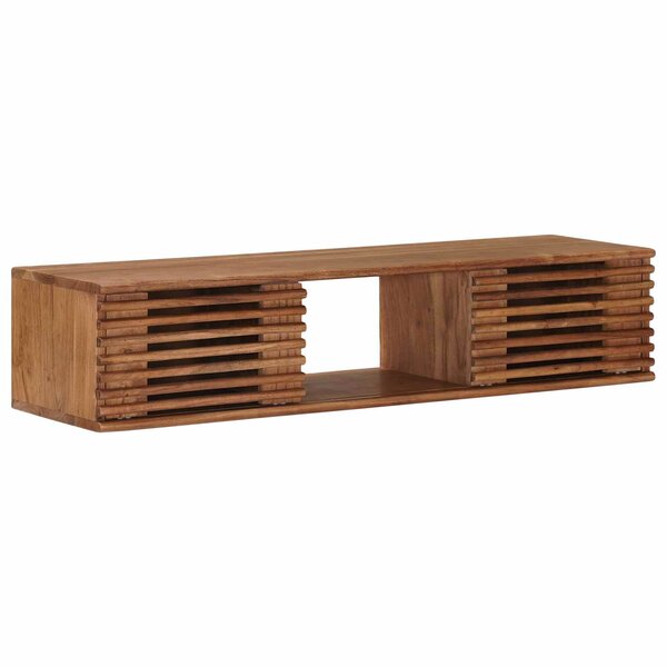 vidaXL Meuble TV avec stockage avec porte Naturel 105 x 30 x 22 5 cm