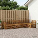 vidaXL Ensemble de canapé d'angle 5 Pièces Naturel Bois d'Acacia Massif