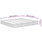 vidaXL Matelas à ressorts bonnell moyen 180x200 cm