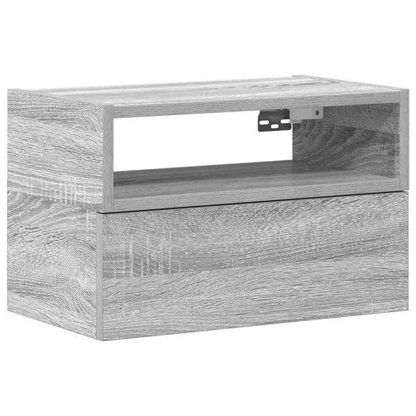 vidaXL Table de chevet murale sonoma gris 45x26x28 5 cm