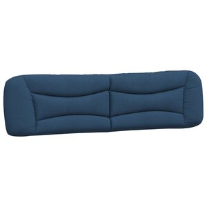vidaXL Coussin de tête de lit Hvar bleu 200 cm tissu