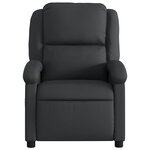 vidaXL Fauteuil inclinable électrique noir cuir véritable