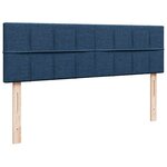 VidaXL Cadre de lit ottoman avec matelas bleu 140x200 cm tissu