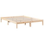 vidaXL Cadre de lit extra long sans matelas 140x220 cm bois massif pin