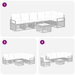 vidaXL Ensemble de canapé de jardin 7 pc Gris polyrotin