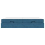 vidaXL Cadre de lit Bleu 200 x 200 cm Velours
