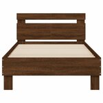vidaXL Cadre de lit sans matelas avec tête de lit 100x200 cm