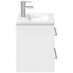 vidaXL Armoire lavabo de salle de bain avec bassin intégré blanc