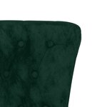 vidaXL Chaise à dossier haut vert foncé velours conception de bouton