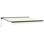 vidaXL Auvent rétractable crème 4x3 m tissu et aluminium