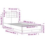 vidaXL Cadre de lit sans matelas noir 90x200 cm