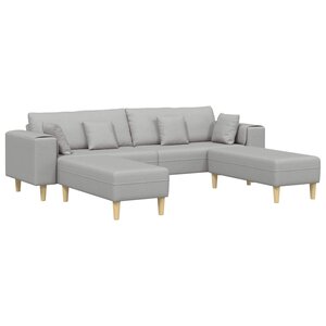 vidaXL Canapé 3 Pièces Gris nuage 250 x 188 x 76 cm tissu
