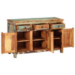 vidaXL Placard vintage avec 3 tiroirs 3 portes Bois massif récupéré