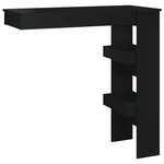 vidaXL Table de bar murale Noir 102x45x103 5 cm Bois d'ingénierie
