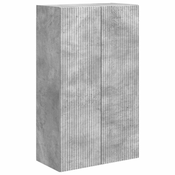 vidaXL Meuble TV mural Gris béton 59 5 x 31 x 100 cm Bois d'ingénierie