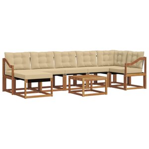 vidaXL Ensemble de canapés d'extérieur 8 Pièces Naturel et Beige