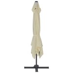 vidaXL Parasol de jardin avec base portable sable