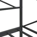vidaXL Lit de repos sans matelas noir 80x200 cm acier