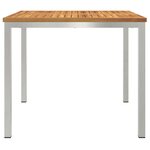 vidaXL Table à manger d'extérieur Marron Bois d'acacia massif