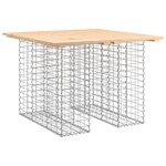 vidaXL Table de jardin Gabion Design 100x102x72 cm Bois massif Pin