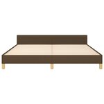 vidaXL Cadre de lit sans matelas marron foncé tissu