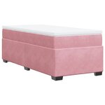 vidaXL Sommier à lattes de lit avec matelas Rose 100x200 cm Velours