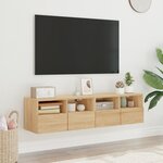 vidaXL Meubles TV muraux 2 Pièces chêne sonoma 60x30x30cm bois ingénierie