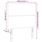 vidaXL Têtes de lit 2 Pièces Taupe 100x5x78/88 cm Tissu