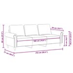 vidaXL Canapé à 3 places Bleu 180 cm Velours