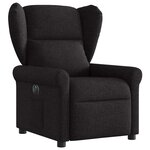 vidaXL Fauteuil inclinable électrique Noir Tissu