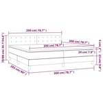 vidaXL Sommier à lattes de lit et matelas et LED Crème 200x200cm Tissu