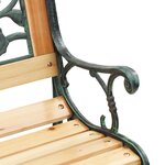 Banc de jardin vidaXL avec dossier à motif de roses 116 cm en bois